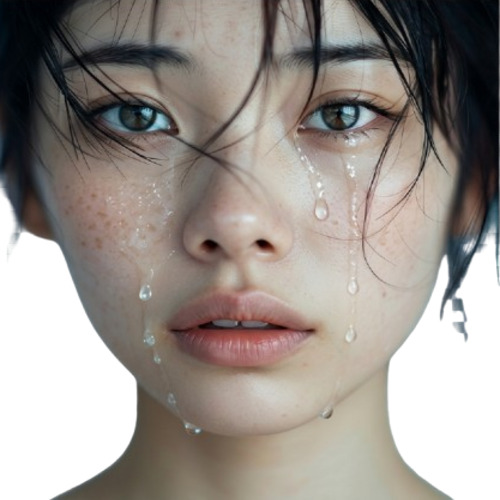 涙を流す女性